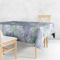 Anthurium Plumeria Lei Pastel Tablecloth Purple Hawaiian Splendid Palaka LT01 - Polynesian Pride