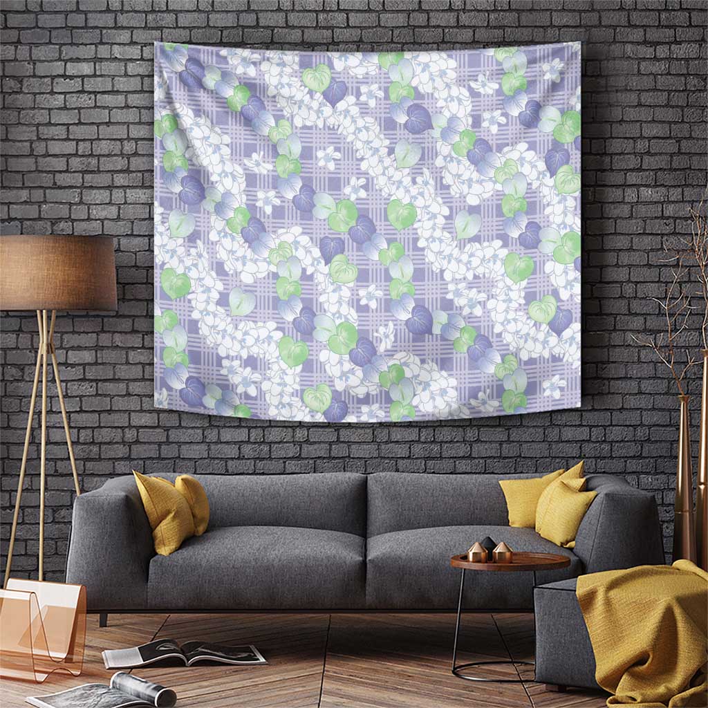 Anthurium Plumeria Lei Pastel Tapestry Purple Hawaiian Splendid Palaka