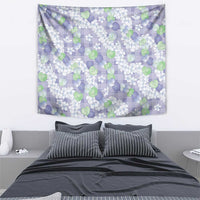 Anthurium Plumeria Lei Pastel Tapestry Purple Hawaiian Splendid Palaka LT01 - Polynesian Pride