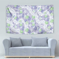 Anthurium Plumeria Lei Pastel Tapestry Purple Hawaiian Splendid Palaka LT01 - Polynesian Pride
