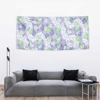 Anthurium Plumeria Lei Pastel Tapestry Purple Hawaiian Splendid Palaka LT01 - Polynesian Pride