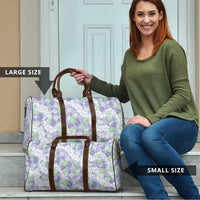 Anthurium Plumeria Lei Pastel Travel Bag Purple Hawaiian Splendid Palaka LT01 - Polynesian Pride