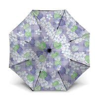 Anthurium Plumeria Lei Pastel Umbrella Purple Hawaiian Splendid Palaka LT01 One Size Folded 11.42 inch Opened Diameter 37.4 inch Purple - Polynesian Pride