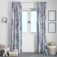 Anthurium Plumeria Lei Pastel Window Curtain Purple Hawaiian Splendid Palaka
