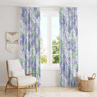 Anthurium Plumeria Lei Pastel Window Curtain Purple Hawaiian Splendid Palaka