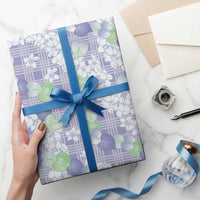 Anthurium Plumeria Lei Pastel Wrapping Paper Purple Hawaiian Splendid Palaka LT01 - Polynesian Pride