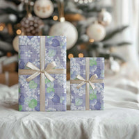 Anthurium Plumeria Lei Pastel Wrapping Paper Purple Hawaiian Splendid Palaka LT01 - Polynesian Pride