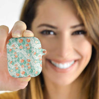 Anthurium Plumeria Lei Pastel AirPods Case Teal Hawaiian Splendid Palaka