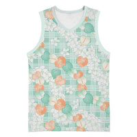 Anthurium Plumeria Lei Pastel Basketball Jersey Teal Hawaiian Splendid Palaka