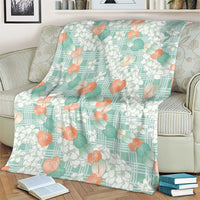 Anthurium Plumeria Lei Pastel Blanket Teal Hawaiian Splendid Palaka LT01 - Polynesian Pride