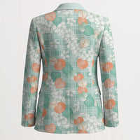 Anthurium Plumeria Lei Pastel Blazer Teal Hawaiian Splendid Palaka LT01 - Polynesian Pride