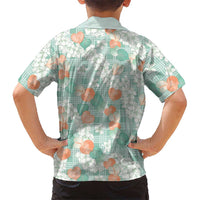 Anthurium Plumeria Lei Pastel Family Matching Tank Maxi Dress and Hawaiian Shirt Teal Hawaiian Splendid Palaka