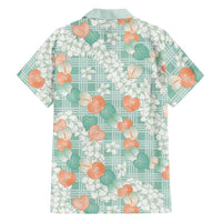 Anthurium Plumeria Lei Pastel Hawaiian Shirt Teal Hawaiian Splendid Palaka LT01 - Polynesian Pride