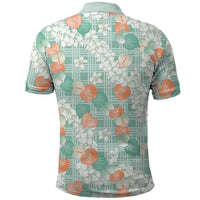 Anthurium Plumeria Lei Pastel Polo Shirt Teal Hawaiian Splendid Palaka LT01 - Polynesian Pride