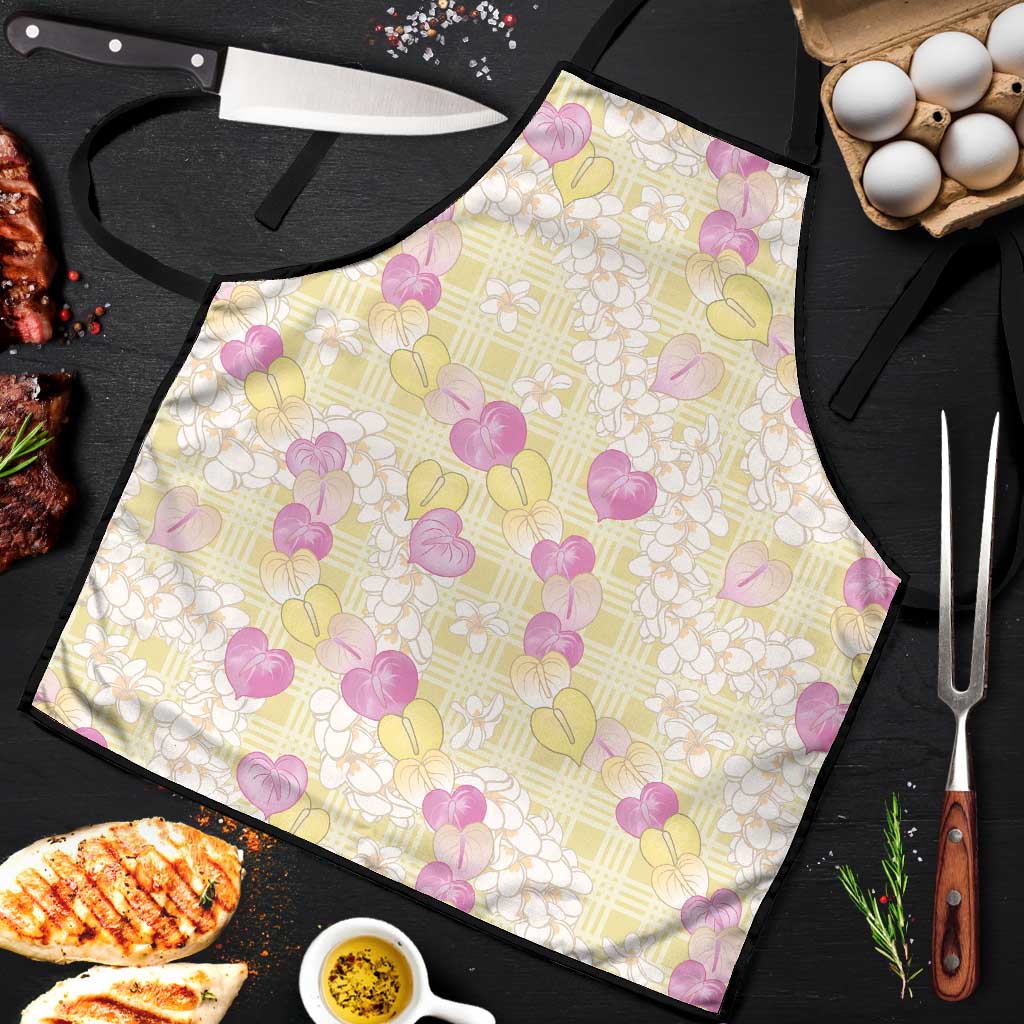 Anthurium Plumeria Lei Pastel Apron Yellow Hawaiian Splendid Palaka LT01 Yellow - Polynesian Pride