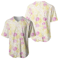 Anthurium Plumeria Lei Pastel Baseball Jersey Yellow Hawaiian Splendid Palaka