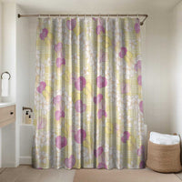 Anthurium Plumeria Lei Pastel Bathroom Set Yellow Hawaiian Splendid Palaka LT01 Shower Curtain Only Yellow - Polynesian Pride