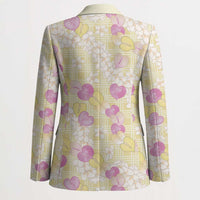 Anthurium Plumeria Lei Pastel Blazer Yellow Hawaiian Splendid Palaka LT01 - Polynesian Pride