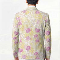 Anthurium Plumeria Lei Pastel Blazer Yellow Hawaiian Splendid Palaka LT01 - Polynesian Pride
