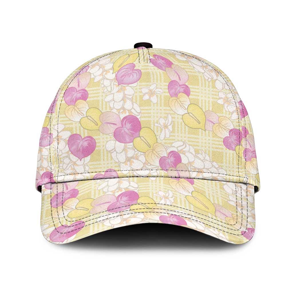 Anthurium Plumeria Lei Pastel Classic Cap Yellow Hawaiian Splendid Palaka