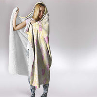 Anthurium Plumeria Lei Pastel Hooded Blanket Yellow Hawaiian Splendid Palaka LT01 - Polynesian Pride
