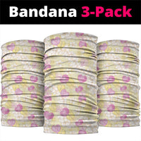 Anthurium Plumeria Lei Pastel Neck Gaiter Yellow Hawaiian Splendid Palaka LT01 package One Size: 25*50cm Yellow - Polynesian Pride