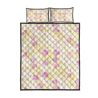 Anthurium Plumeria Lei Pastel Quilt Bed Set Yellow Hawaiian Splendid Palaka LT01 - Polynesian Pride