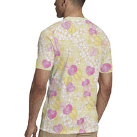 Anthurium Plumeria Lei Pastel Rugby Jersey Yellow Hawaiian Splendid Palaka