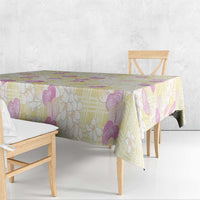 Anthurium Plumeria Lei Pastel Tablecloth Yellow Hawaiian Splendid Palaka