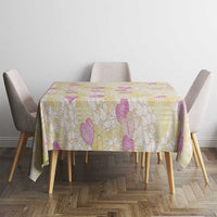 Anthurium Plumeria Lei Pastel Tablecloth Yellow Hawaiian Splendid Palaka
