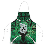 Maori Matariki Manaia Kakariki Apron Maori Kowhaiwhai Pattern Galaxy LT01 Green - Polynesian Pride