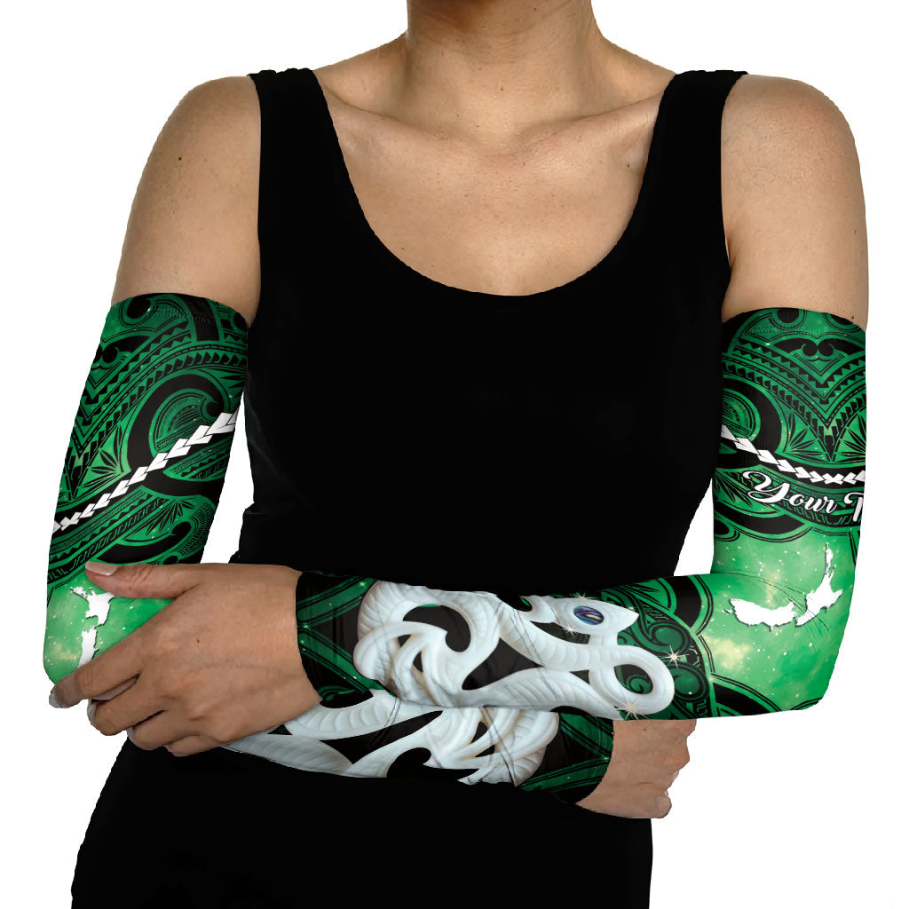 Personalised Maori Matariki Manaia Kakariki Arm Sleeves Maori Kowhaiwhai Pattern Galaxy LT01 - Polynesian Pride