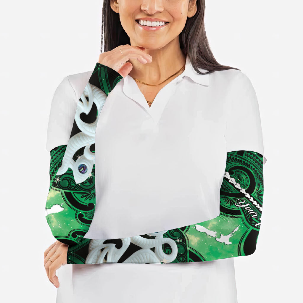 Personalised Maori Matariki Manaia Kakariki Arm Sleeves Maori Kowhaiwhai Pattern Galaxy LT01 - Polynesian Pride