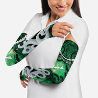 Personalised Maori Matariki Manaia Kakariki Arm Sleeves Maori Kowhaiwhai Pattern Galaxy LT01 - Polynesian Pride