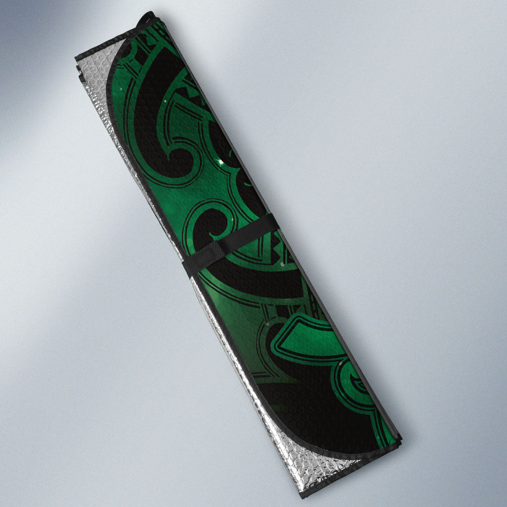 Maori Matariki Manaia Kakariki Auto Sun Shade Maori Kowhaiwhai Pattern Galaxy LT01 - Polynesian Pride