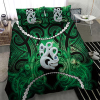 Maori Matariki Manaia Kakariki Bedding Set Maori Kowhaiwhai Pattern Galaxy LT01 - Polynesian Pride