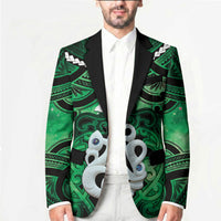 Personalised Maori Matariki Manaia Kakariki Blazer Maori Kowhaiwhai Pattern Galaxy LT01 - Polynesian Pride