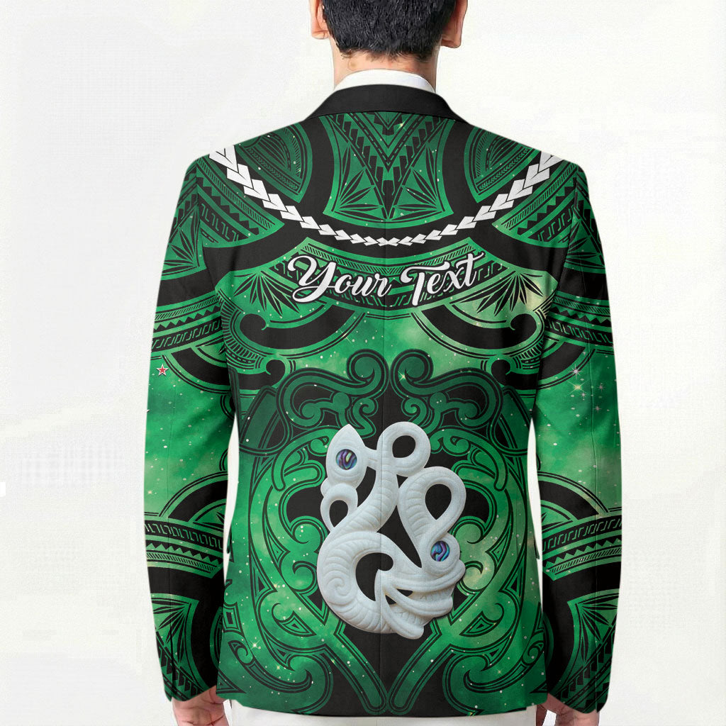 Personalised Maori Matariki Manaia Kakariki Blazer Maori Kowhaiwhai Pattern Galaxy LT01 - Polynesian Pride
