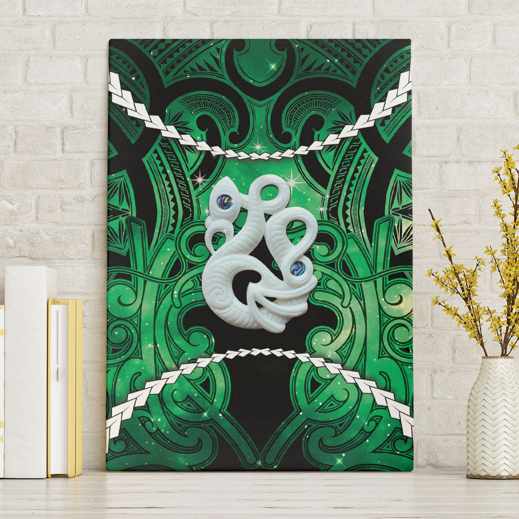Maori Matariki Manaia Kakariki Canvas Wall Art Maori Kowhaiwhai Pattern Galaxy