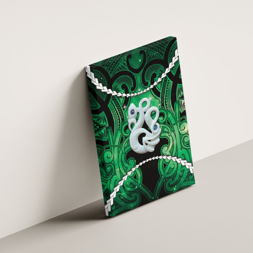 Maori Matariki Manaia Kakariki Canvas Wall Art Maori Kowhaiwhai Pattern Galaxy