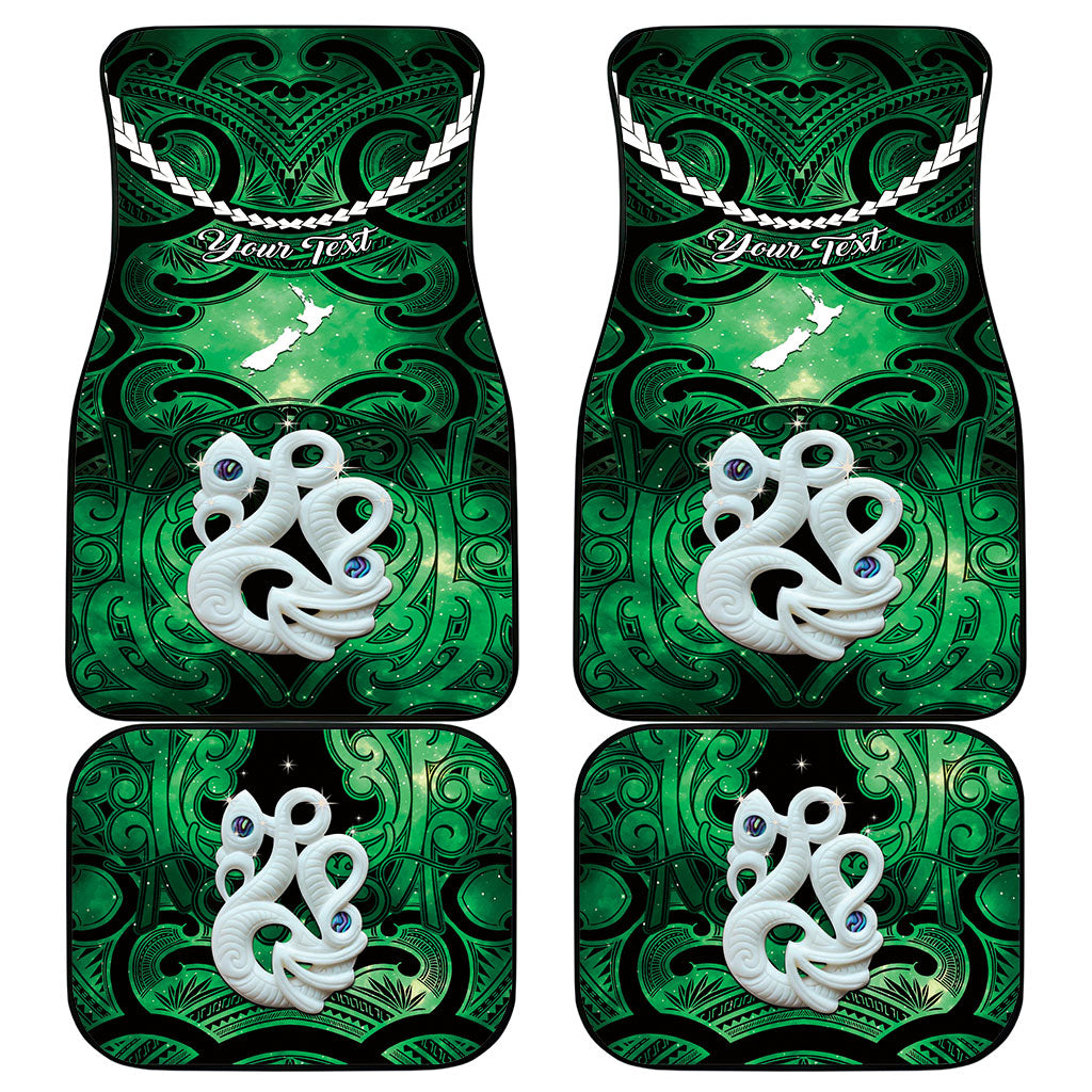 Personalised Maori Matariki Manaia Kakariki Car Mats Maori Kowhaiwhai Pattern Galaxy LT01 - Polynesian Pride