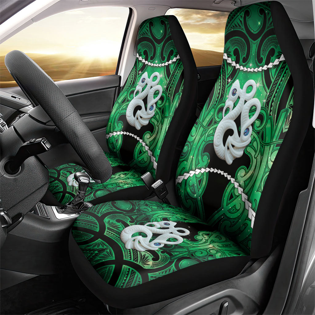 Maori Matariki Manaia Kakariki Car Seat Cover Maori Kowhaiwhai Pattern Galaxy LT01 - Polynesian Pride