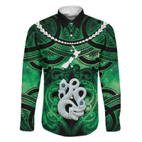 Personalised Maori Matariki Manaia Kakariki Family Matching Puletasi and Hawaiian Shirt Maori Kowhaiwhai Pattern Galaxy