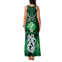 Personalised Maori Matariki Manaia Kakariki Family Matching Tank Maxi Dress and Hawaiian Shirt Maori Kowhaiwhai Pattern Galaxy