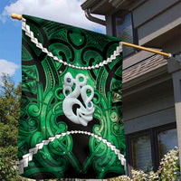 Maori Matariki Manaia Kakariki Garden Flag Maori Kowhaiwhai Pattern Galaxy LT01 - Polynesian Pride