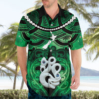 Personalised Maori Matariki Manaia Kakariki Hawaiian Shirt Maori Kowhaiwhai Pattern Galaxy LT01 - Polynesian Pride