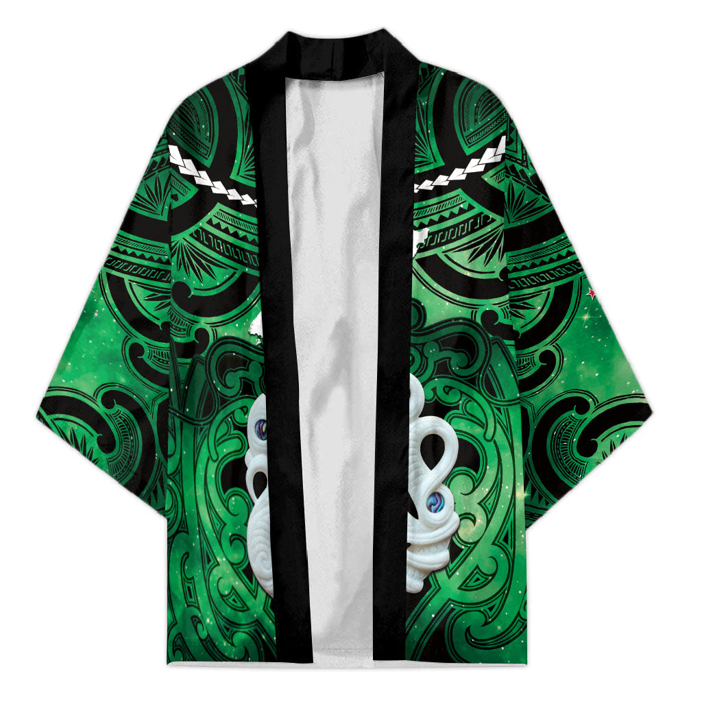 Personalised Maori Matariki Manaia Kakariki Kimono Maori Kowhaiwhai Pattern Galaxy
