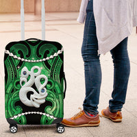Maori Matariki Manaia Kakariki Luggage Cover Maori Kowhaiwhai Pattern Galaxy LT01 Green - Polynesian Pride