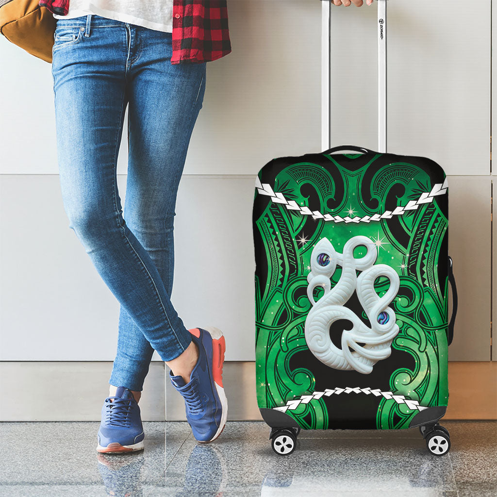 Maori Matariki Manaia Kakariki Luggage Cover Maori Kowhaiwhai Pattern Galaxy LT01 - Polynesian Pride
