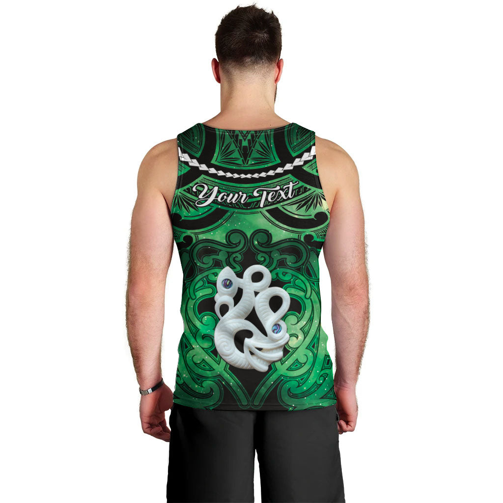 Personalised Maori Matariki Manaia Kakariki Men Tank Top Maori Kowhaiwhai Pattern Galaxy LT01 - Polynesian Pride